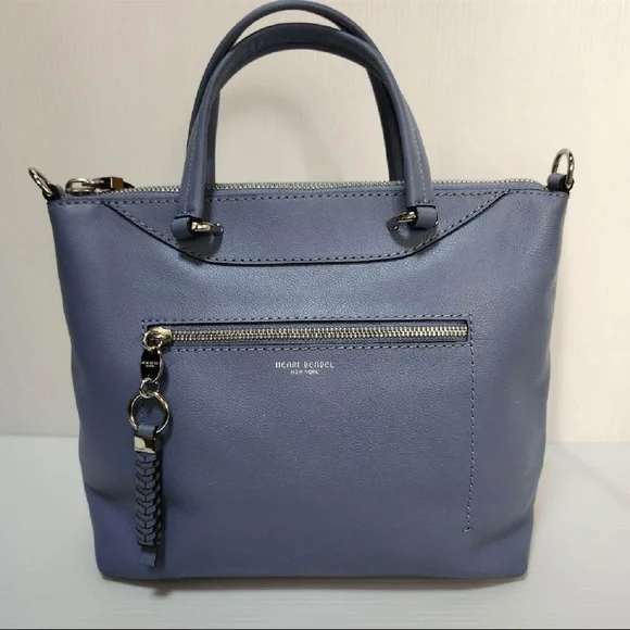 Henri Bendel Blue Leather 2-Way Mini Crossbody Tote Bag - Picture 4 of 11